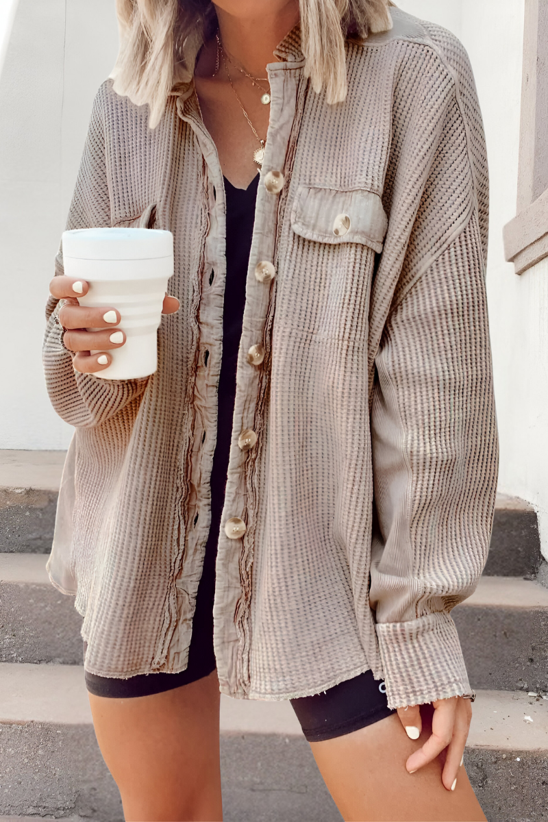 Mila™ | Zachte Gebreide Cardigan met Wafelstructuur