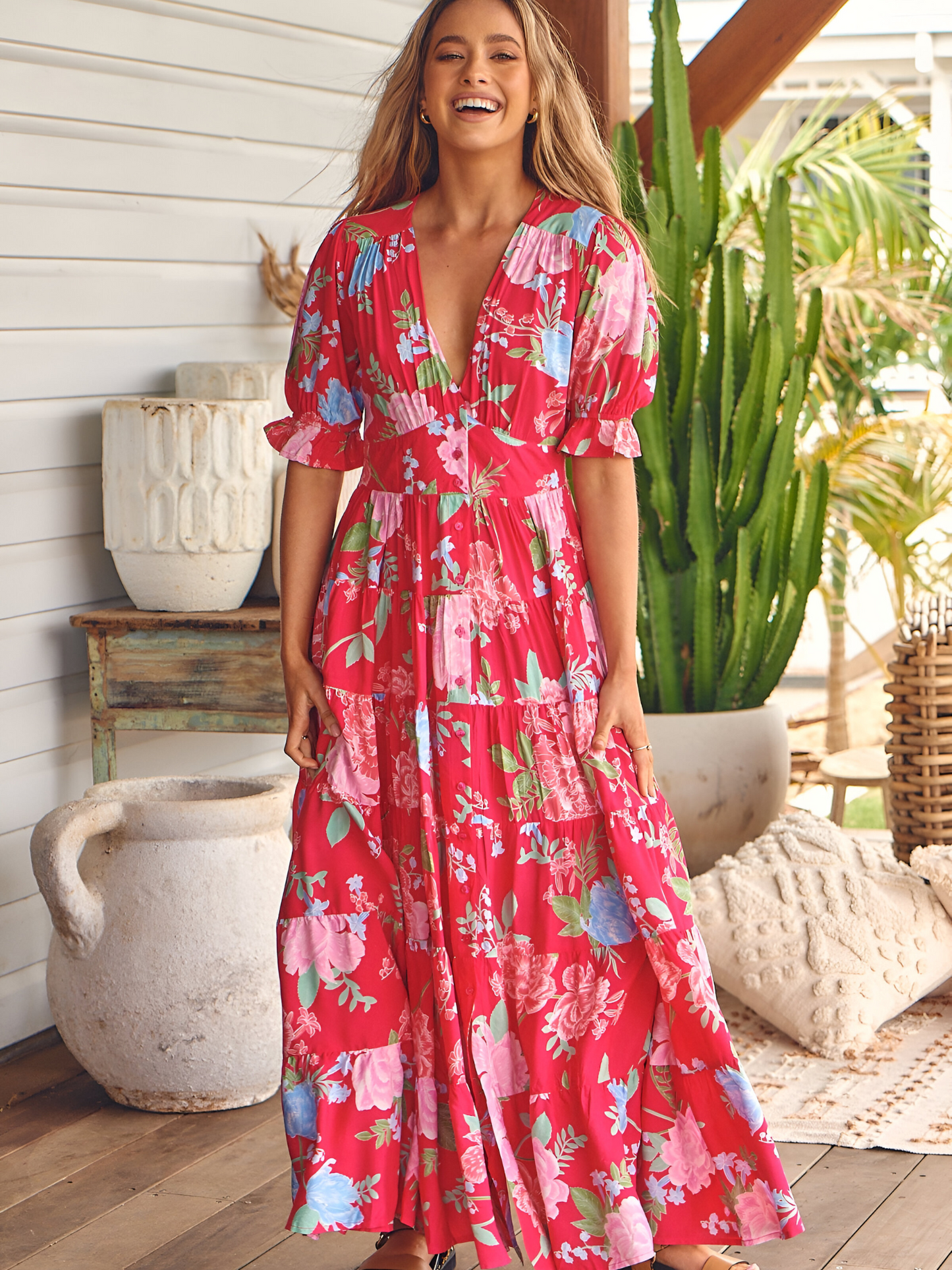 Annabel™ | Elegante Bloemenprint Jurk