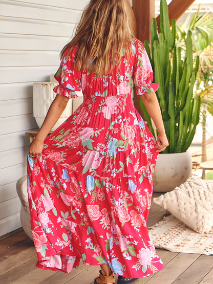 Annabel™ | Elegante Bloemenprint Jurk