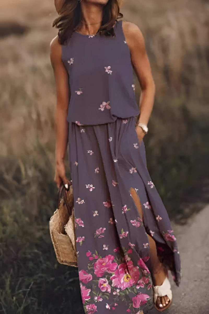 Sophie™ | Elegante Mouwloze Maxi Jurk met Tailleband