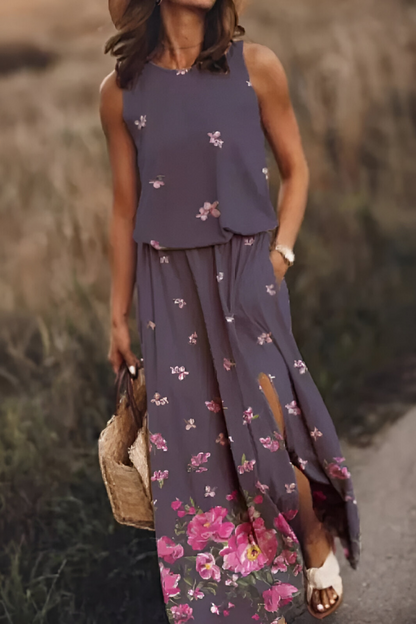 Sophie™ | Elegante Mouwloze Maxi Jurk met Tailleband