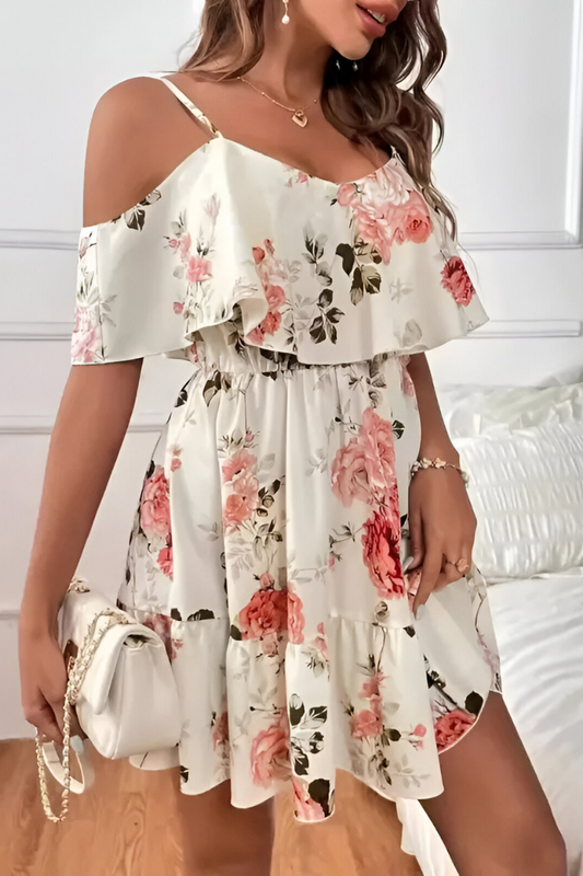 Mila™ | Zomerse off-shoulder jurk met bloemenprint