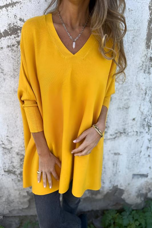 Céline™ | Zachte Oversized Trui met V-hals