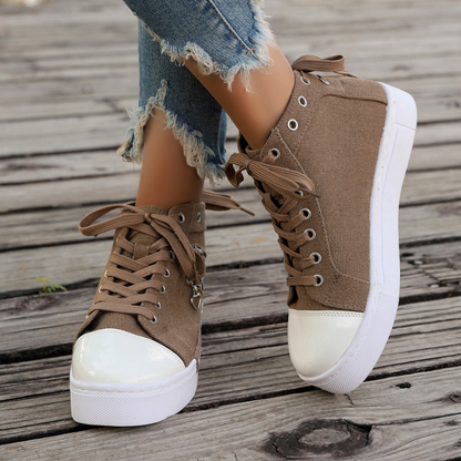 Kim™ | Orthopedische Hoge Sneakers met spijkerstof
