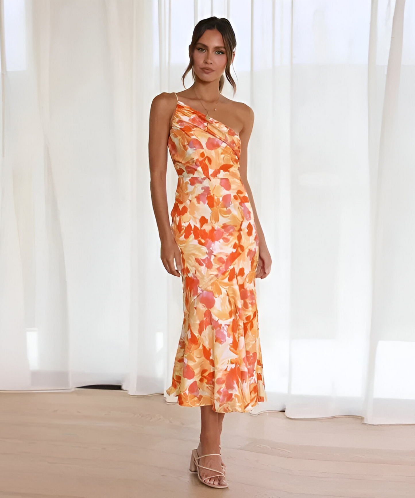 Laura™ | One-Shoulder Bloemenjurk
