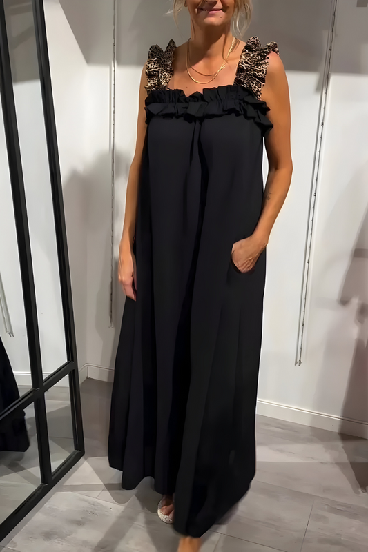 Veerle™ | Luchtige Zomerjurk met Luipaardbandjes