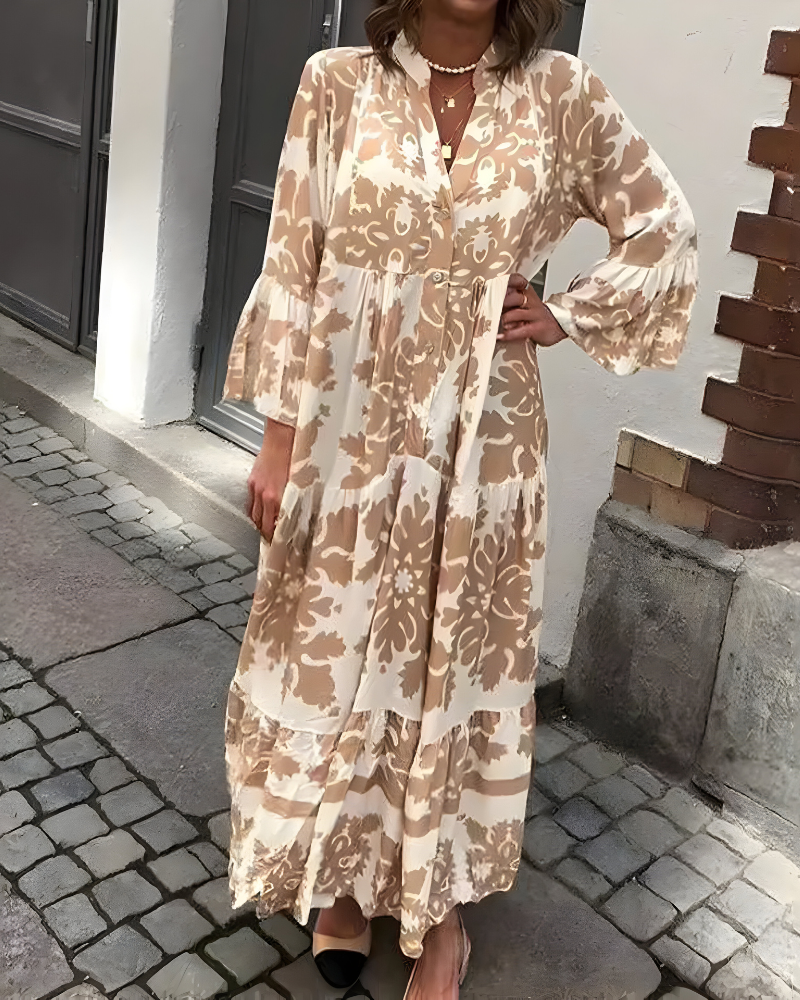 Sabrina™ | Bloemen Maxi-jurk