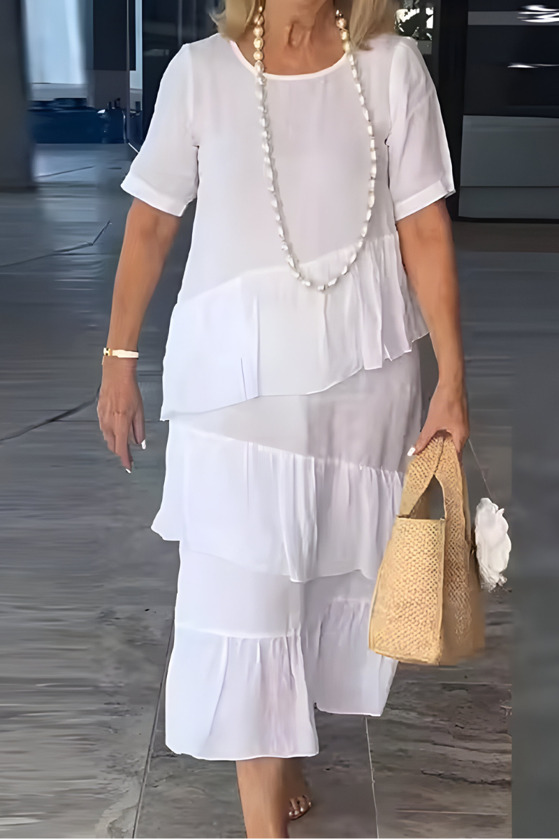 Luna™ | Katoenen Jurk Met Korte Mouwen