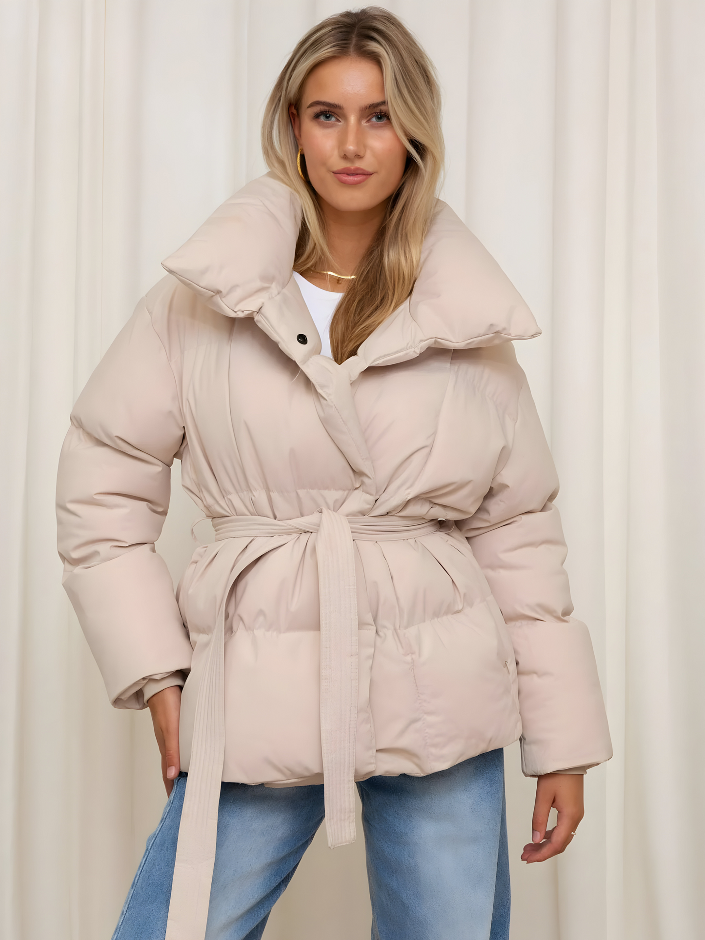Elsa™ | Luxe puffer met ceintuur