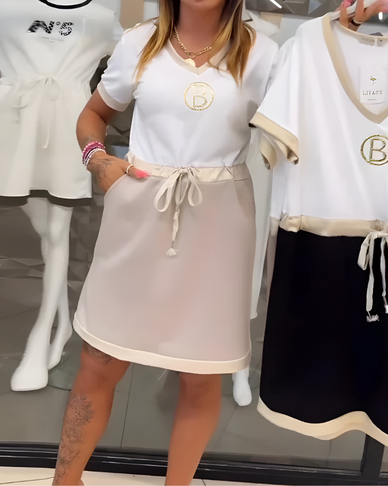 Bella™ | Casual Elegance Trekkoord Jurk