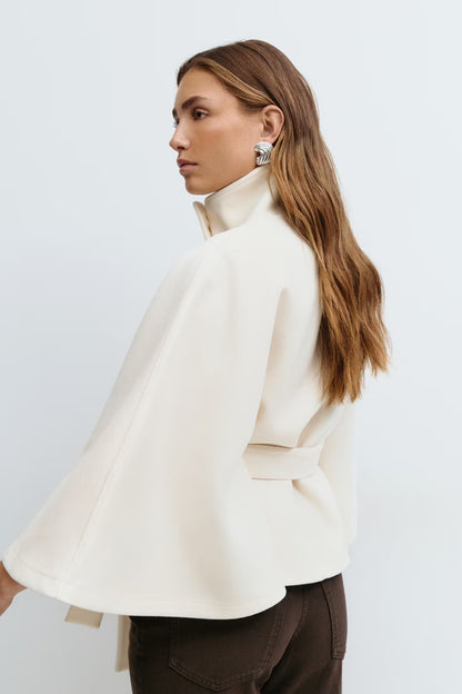 Aurora™ | Elegante Wolmix Cape met Ceintuur