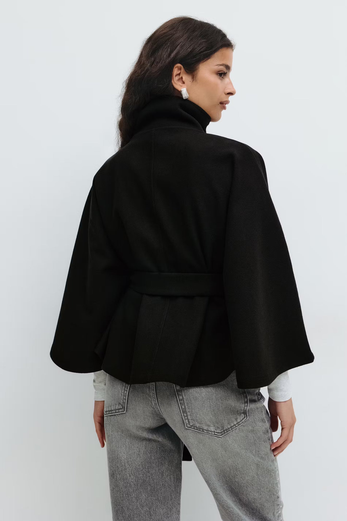 Aurora™ | Elegante Wolmix Cape met Ceintuur