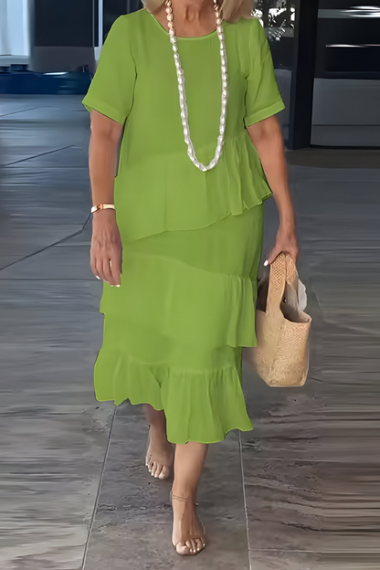 Luna™ | Katoenen Jurk Met Korte Mouwen