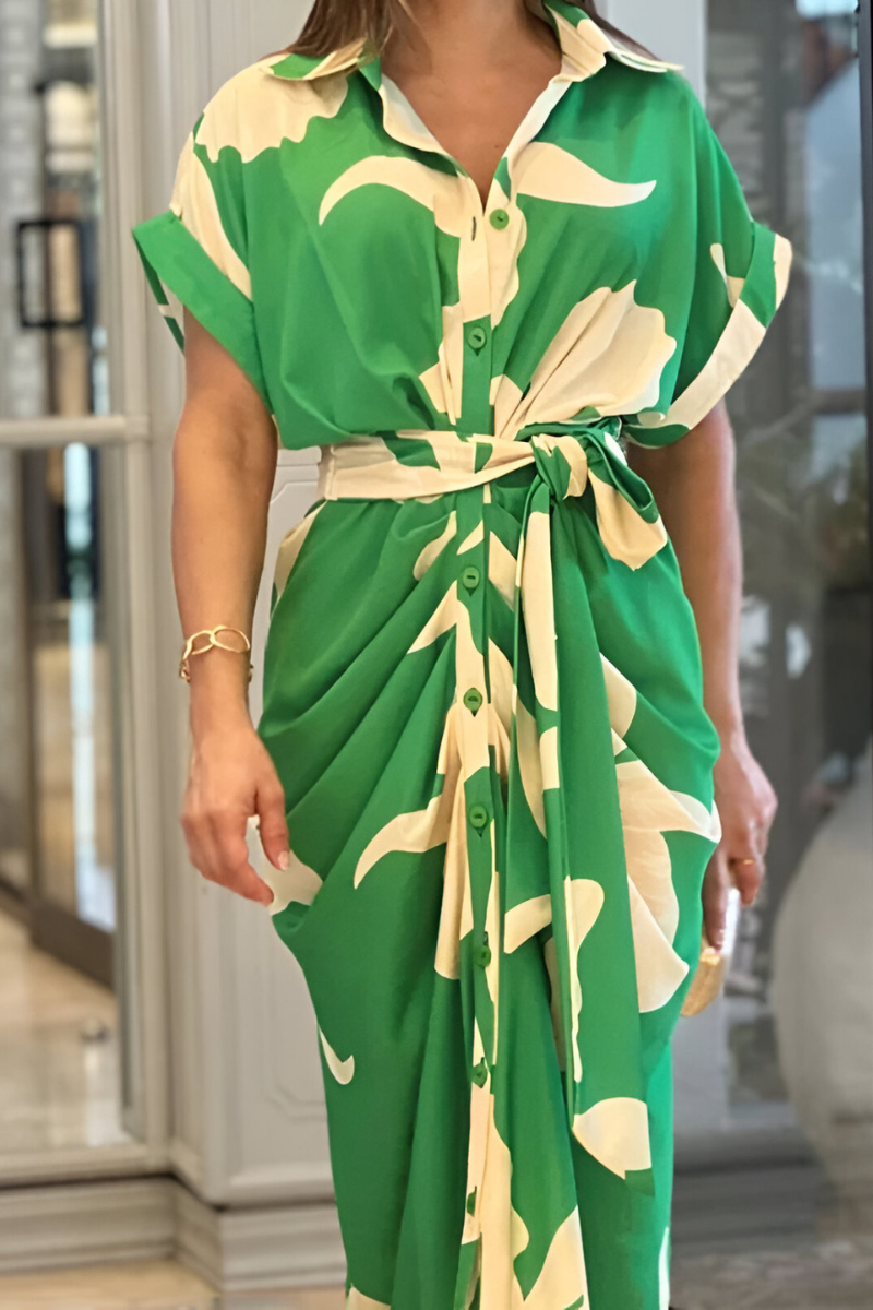 Ameena™ | Bloemenjurk met Ceintuur