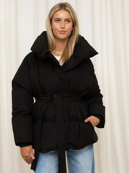 Elsa™ | Luxe puffer met ceintuur