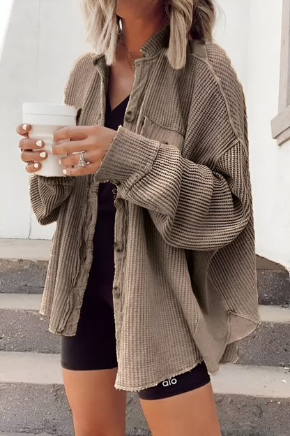 Mila™ | Zachte Gebreide Cardigan met Wafelstructuur
