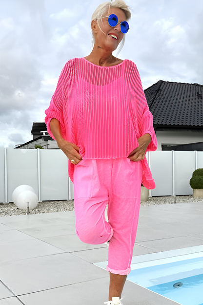 Isa™ | Luchtige Jumpsuit Met Gebreide Top