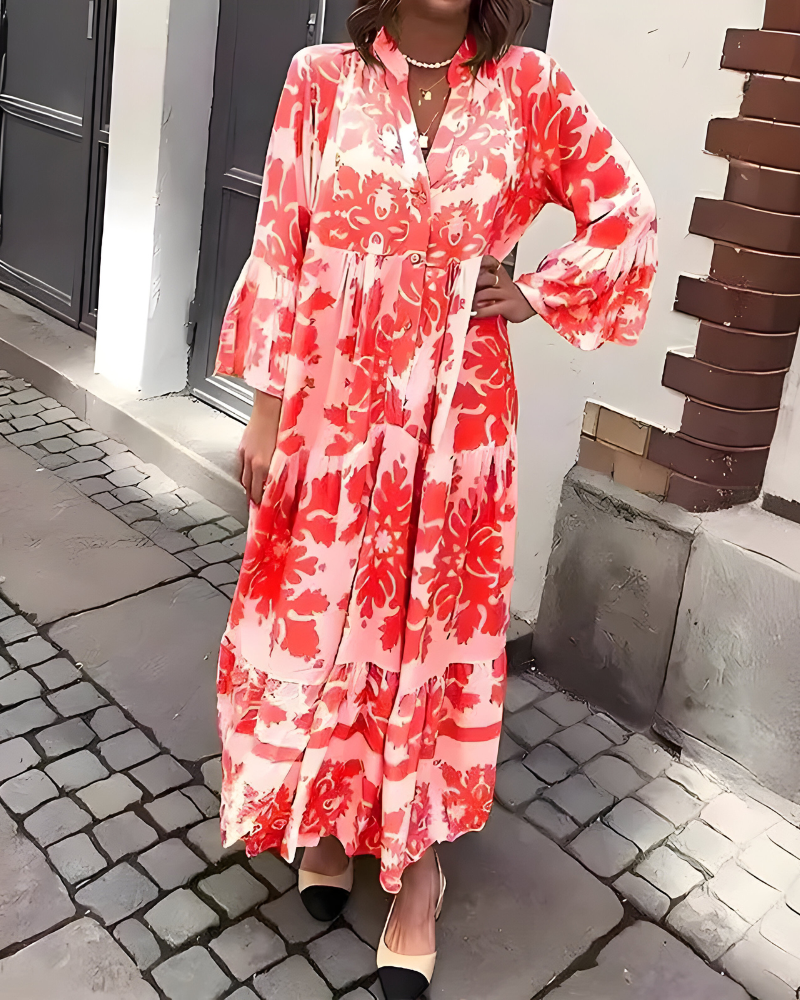 Sabrina™ | Bloemen Maxi-jurk