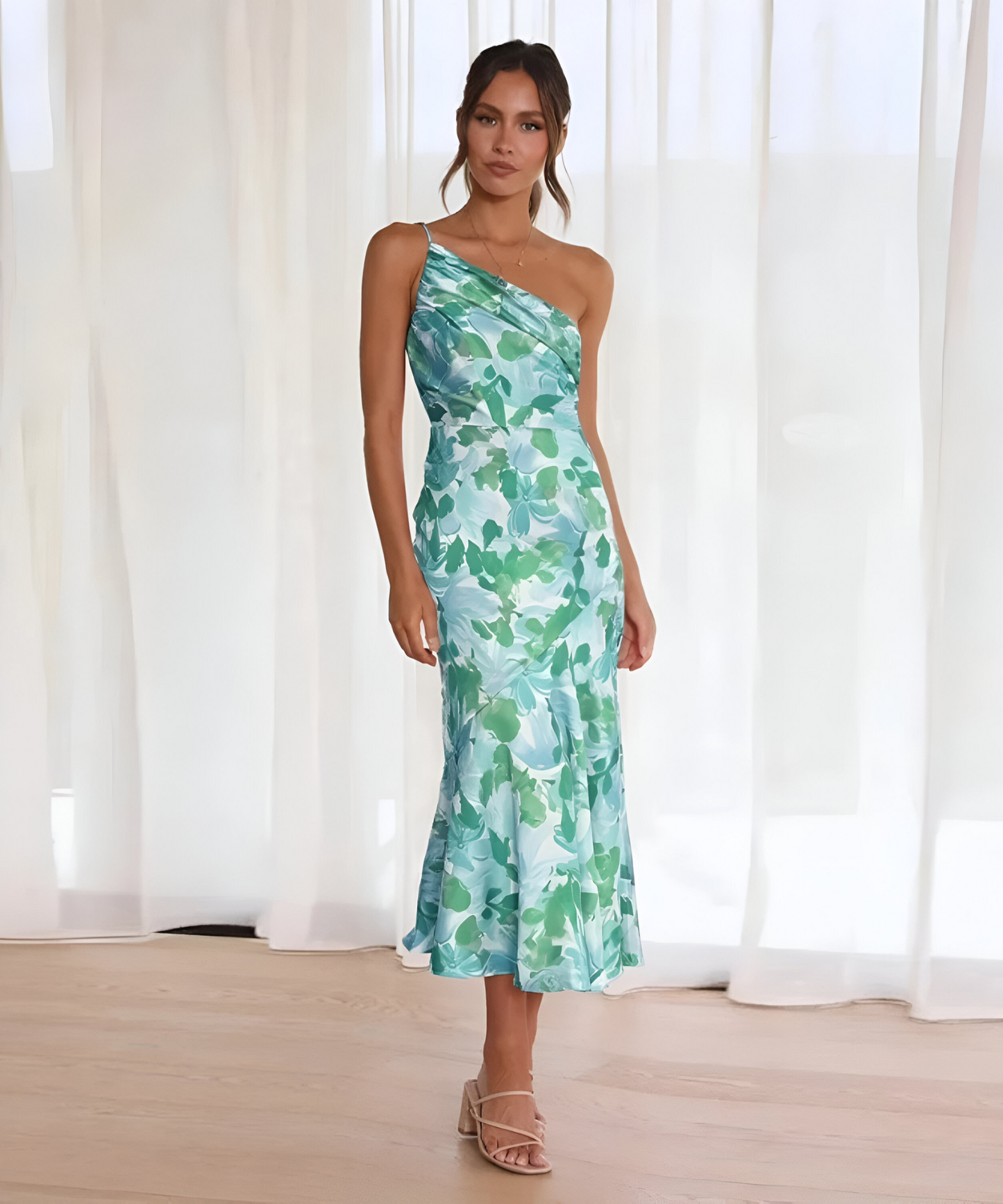Laura™ | One-Shoulder Bloemenjurk