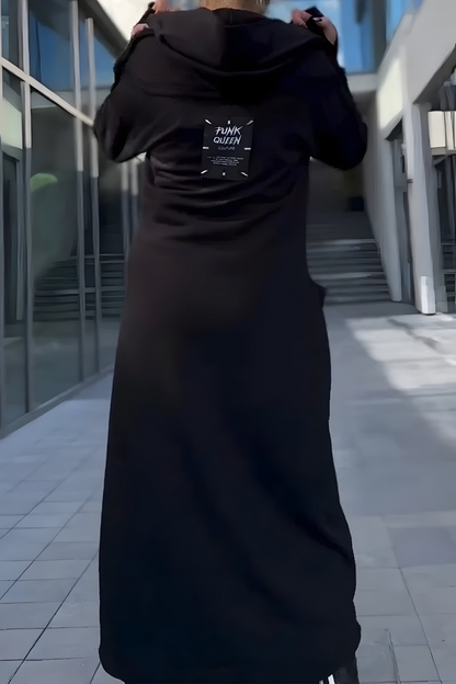 Estelle™ | Lange Hoodie Jurk met Ritssluiting