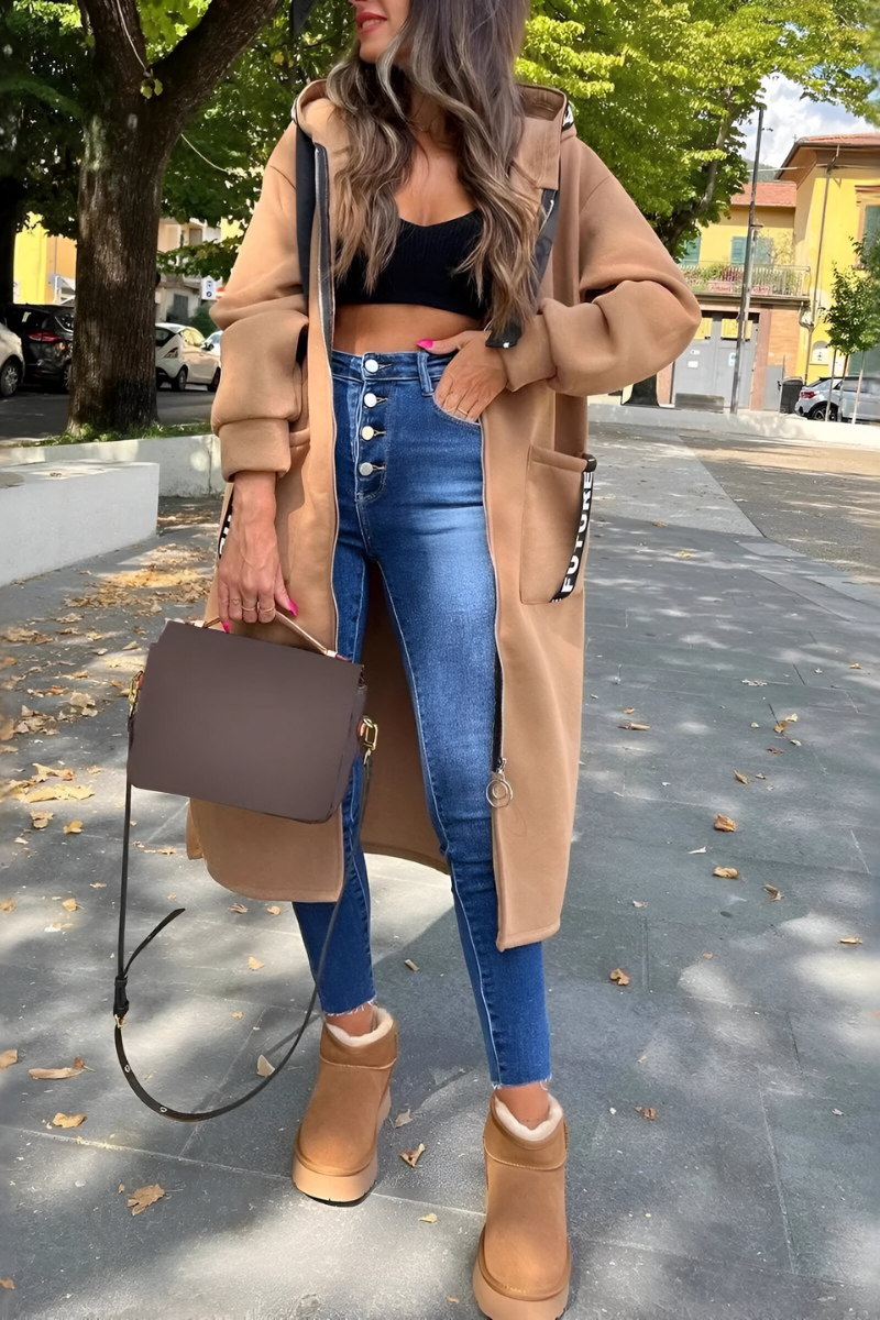 Isa™ | Dames Lange Jas Met Capuchon