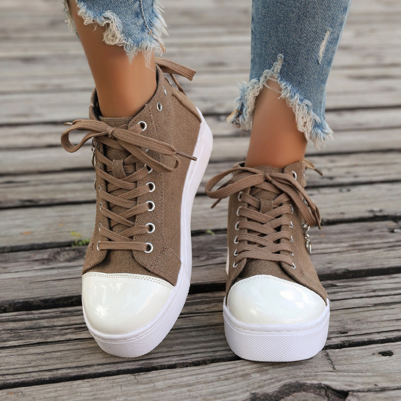 Kim™ | Orthopedische Hoge Sneakers met spijkerstof