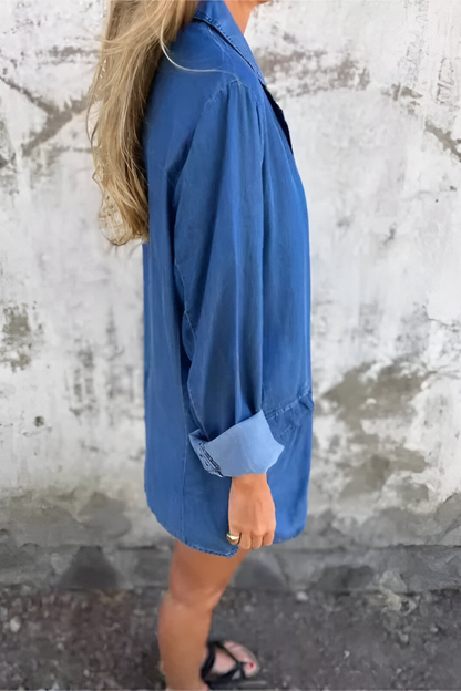 Elina™ | Denim-look oversized hemd