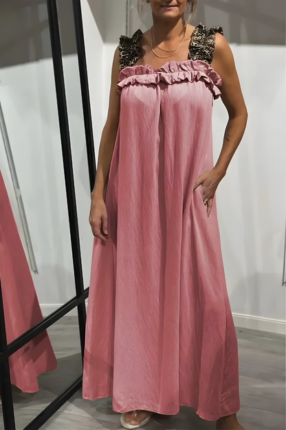 Veerle™ | Luchtige Zomerjurk met Luipaardbandjes