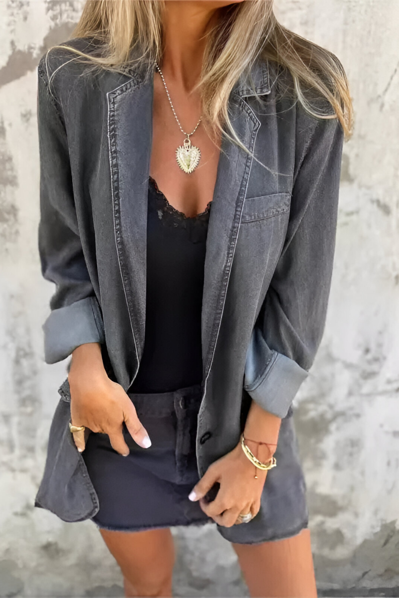 Elina™ | Denim-look oversized hemd