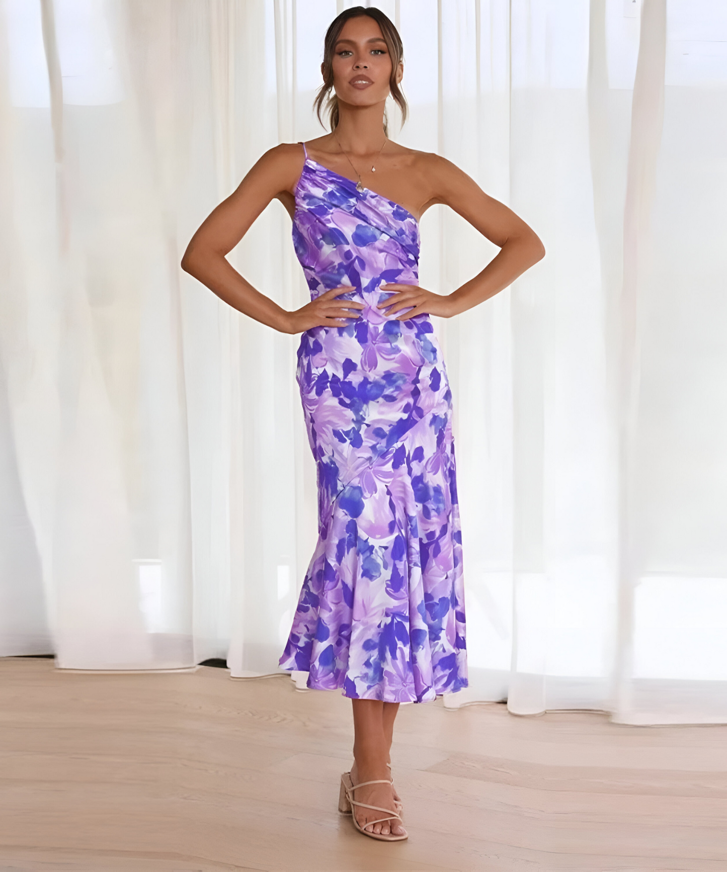Laura™ | One-Shoulder Bloemenjurk