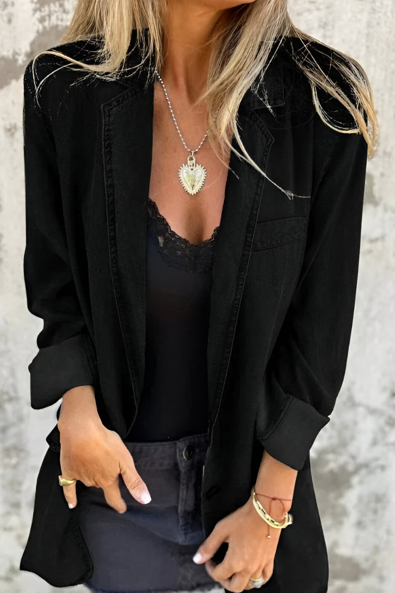 Elina™ | Denim-look oversized hemd