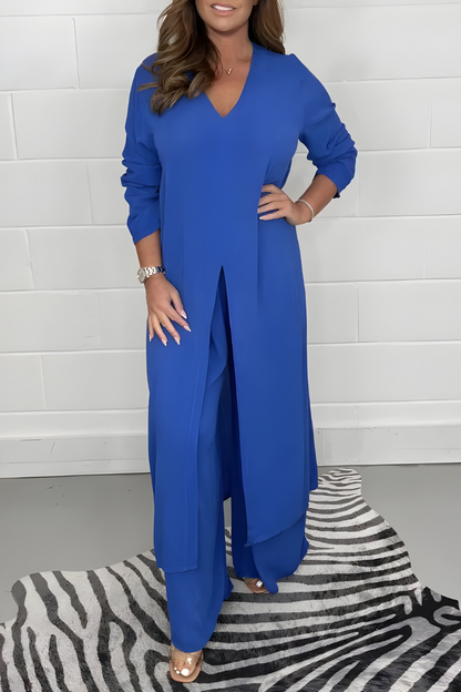 Michelle™ | Korte mouwen top + wijde broek