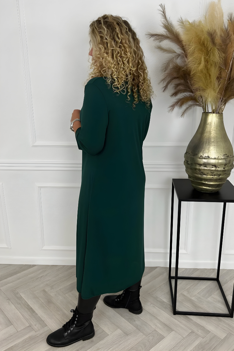 Olivia™ | Kreukvrije Zijden Maxi-Blousejurk