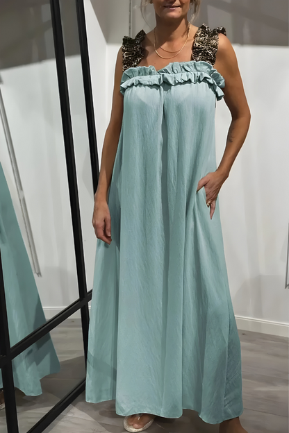 Veerle™ | Luchtige Zomerjurk met Luipaardbandjes