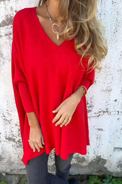 Céline™ | Zachte Oversized Trui met V-hals