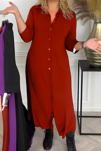 Olivia™ | Kreukvrije Zijden Maxi-Blousejurk