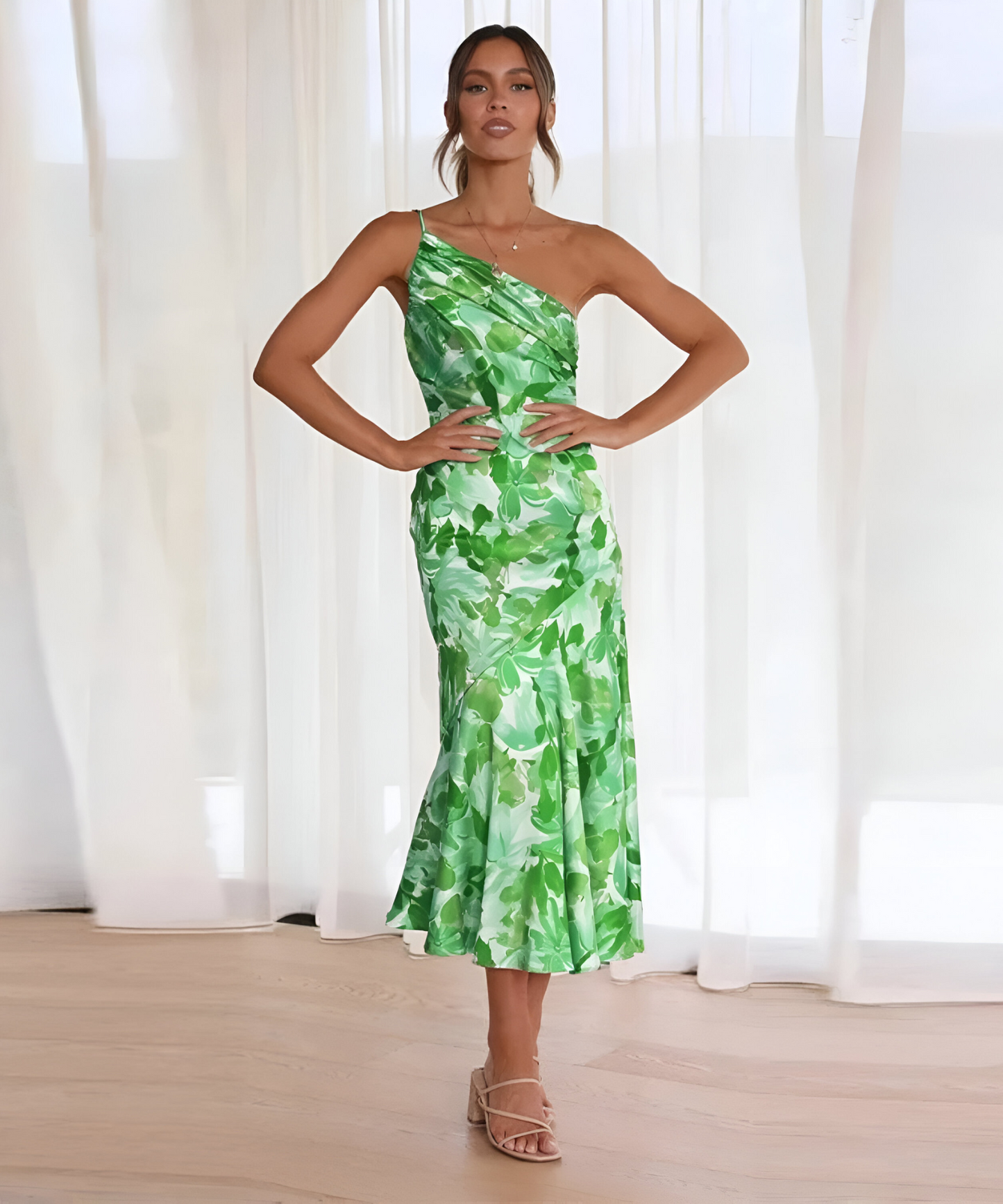 Laura™ | One-Shoulder Bloemenjurk