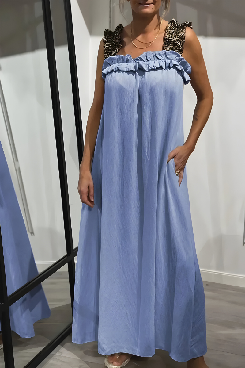 Veerle™ | Luchtige Zomerjurk met Luipaardbandjes