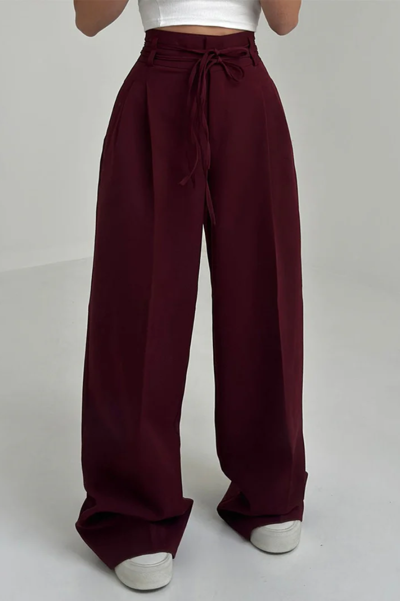 Charlotte™ | Hoge Taille Wijde Pijpen Broek