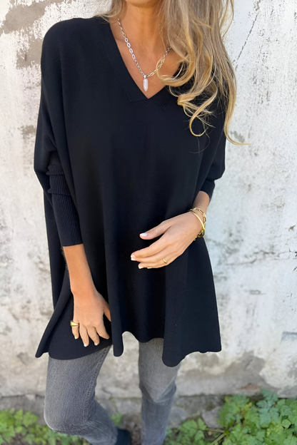 Céline™ | Zachte Oversized Trui met V-hals