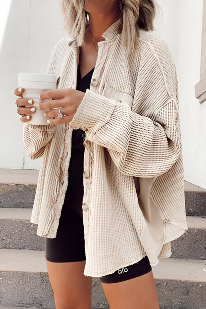Mila™ | Zachte Gebreide Cardigan met Wafelstructuur