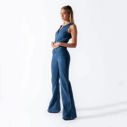 Carice™ | Rugloze Denim Jumpsuit