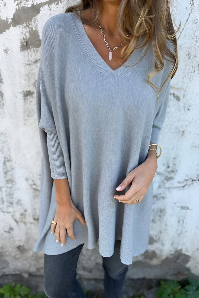 Céline™ | Zachte Oversized Trui met V-hals