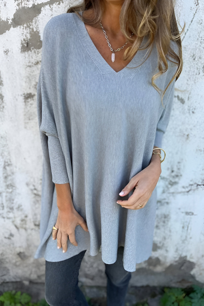 Céline™ | Zachte Oversized Trui met V-hals