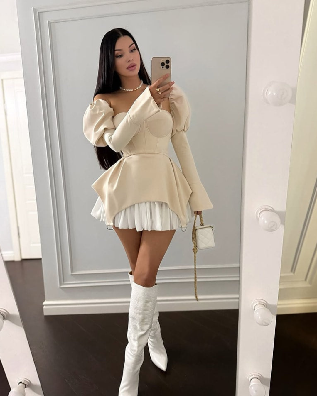 Monic™ | Chique Jurk met Pofmouwen