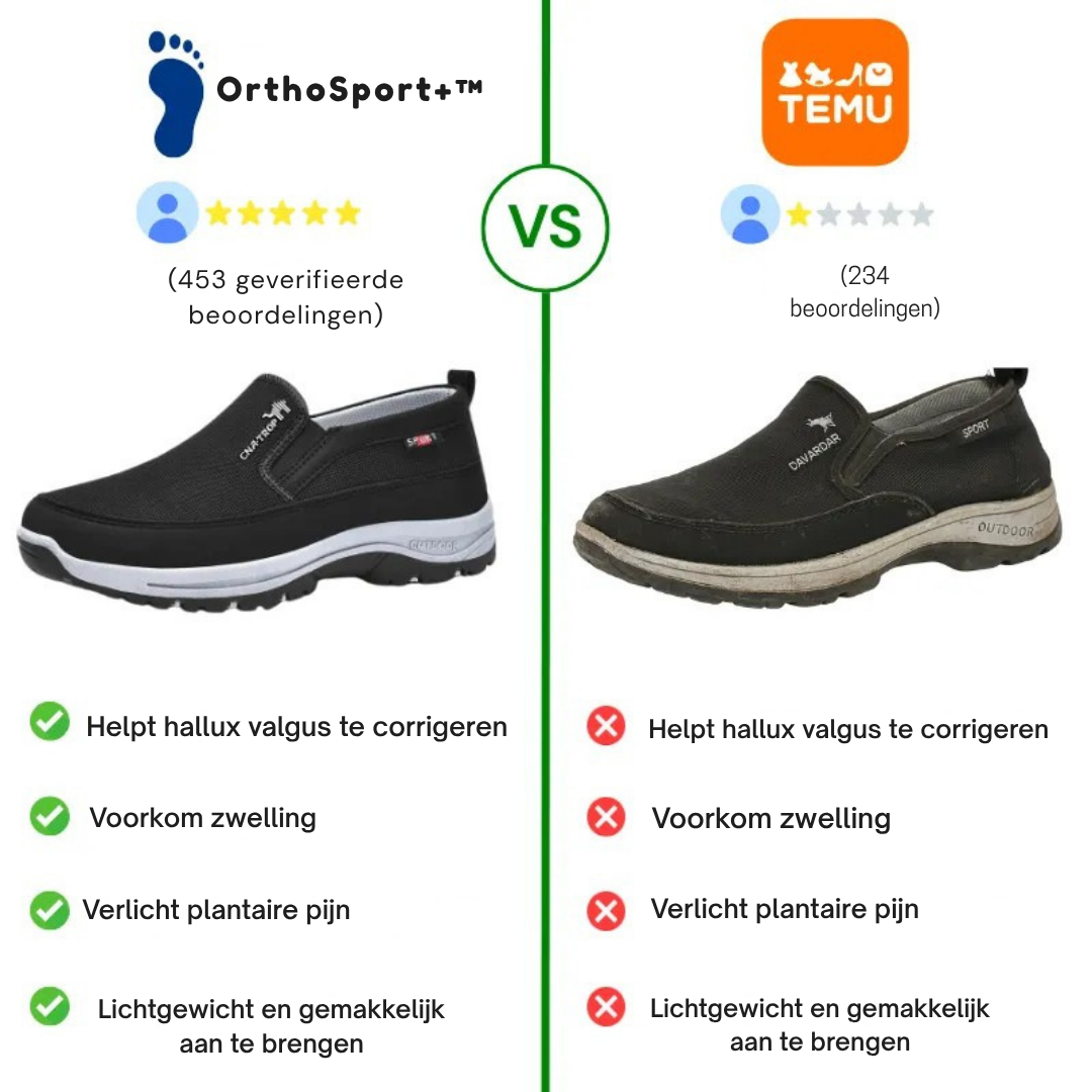 OrthoSport+™ | Orthopedische Wandelschoenen voor Heren met Comfort