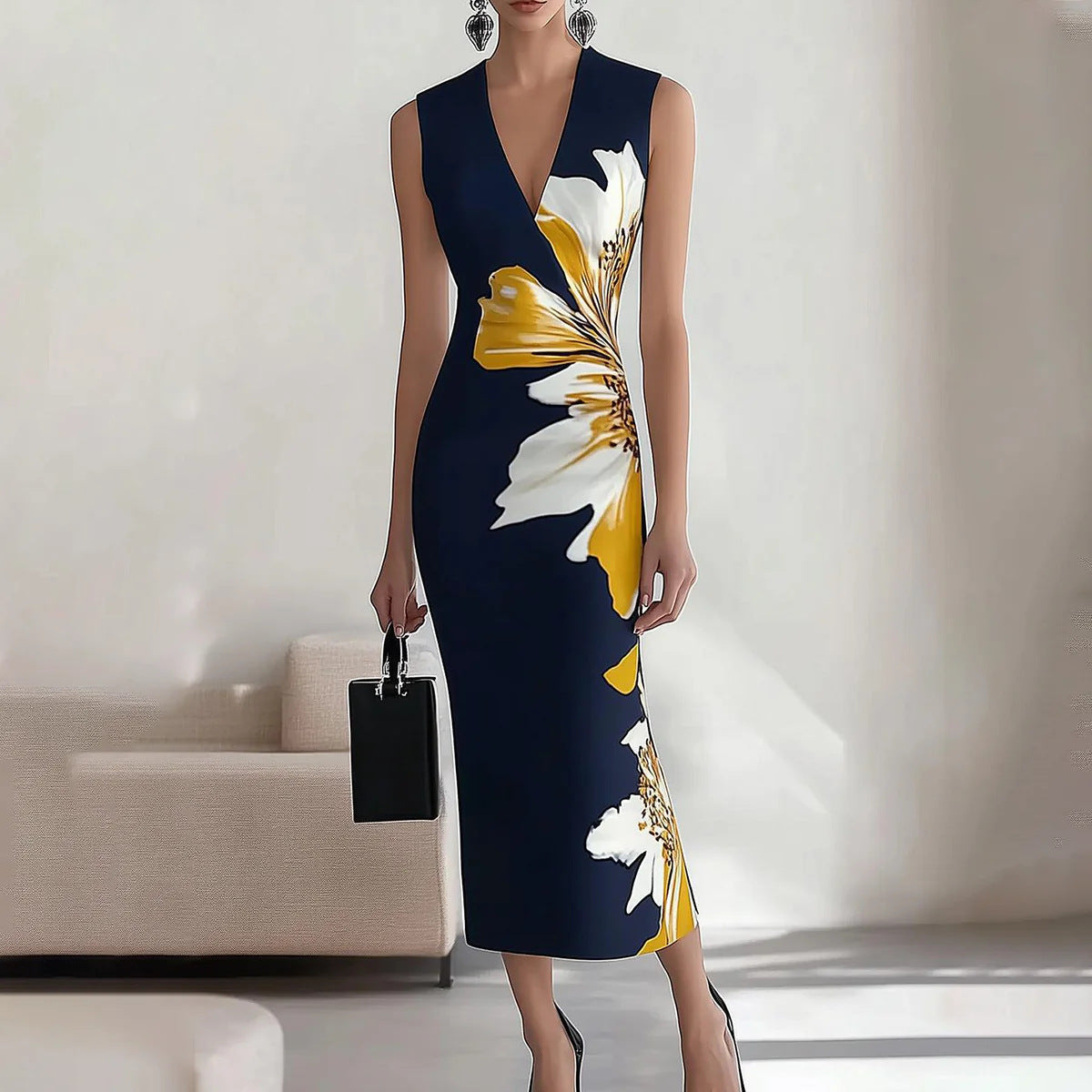 Lotte™ | Elegante Bloemige Midi Jurk