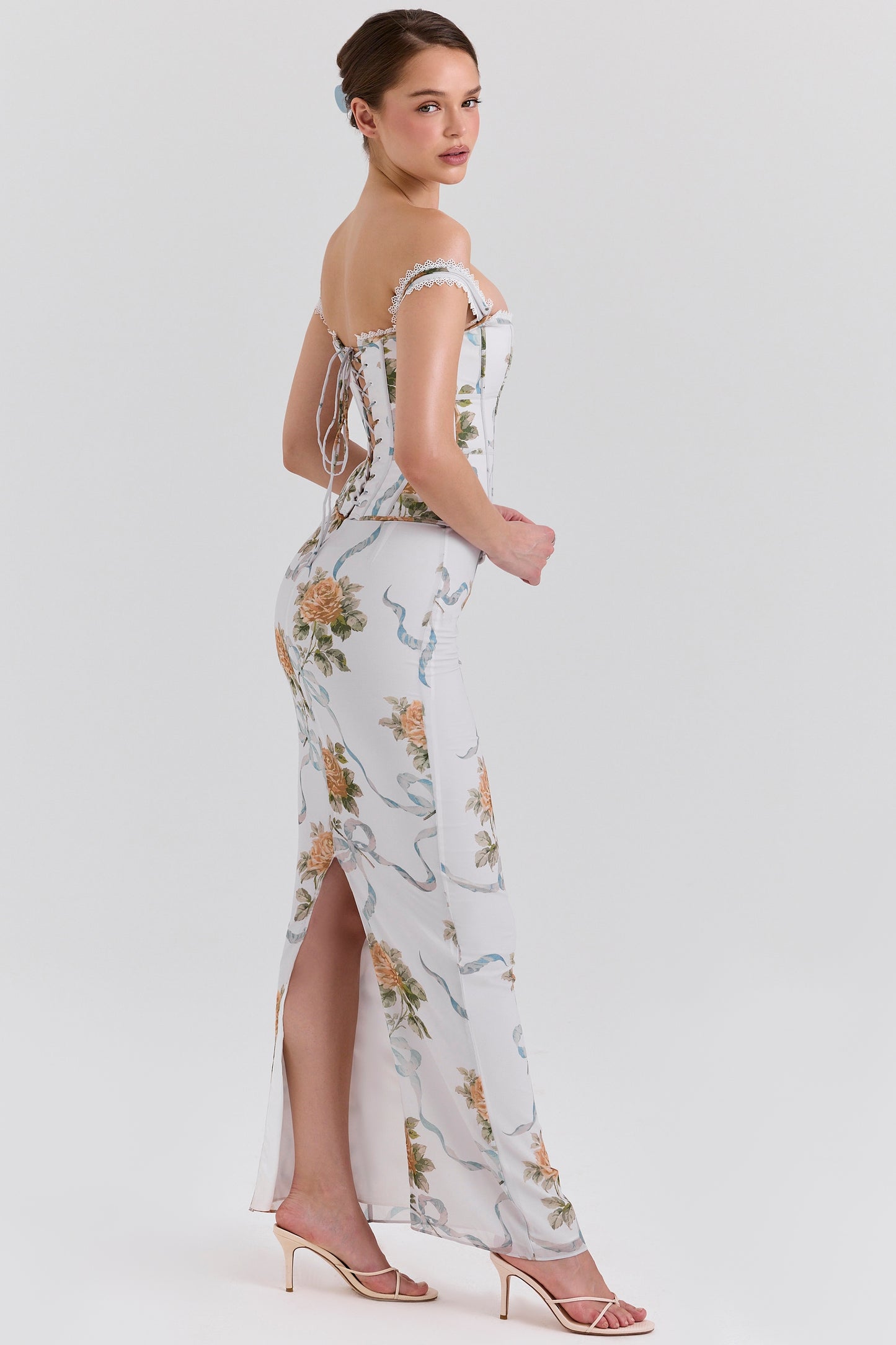 Fien™ | Maxi-jurk met Vintageprint en Korset