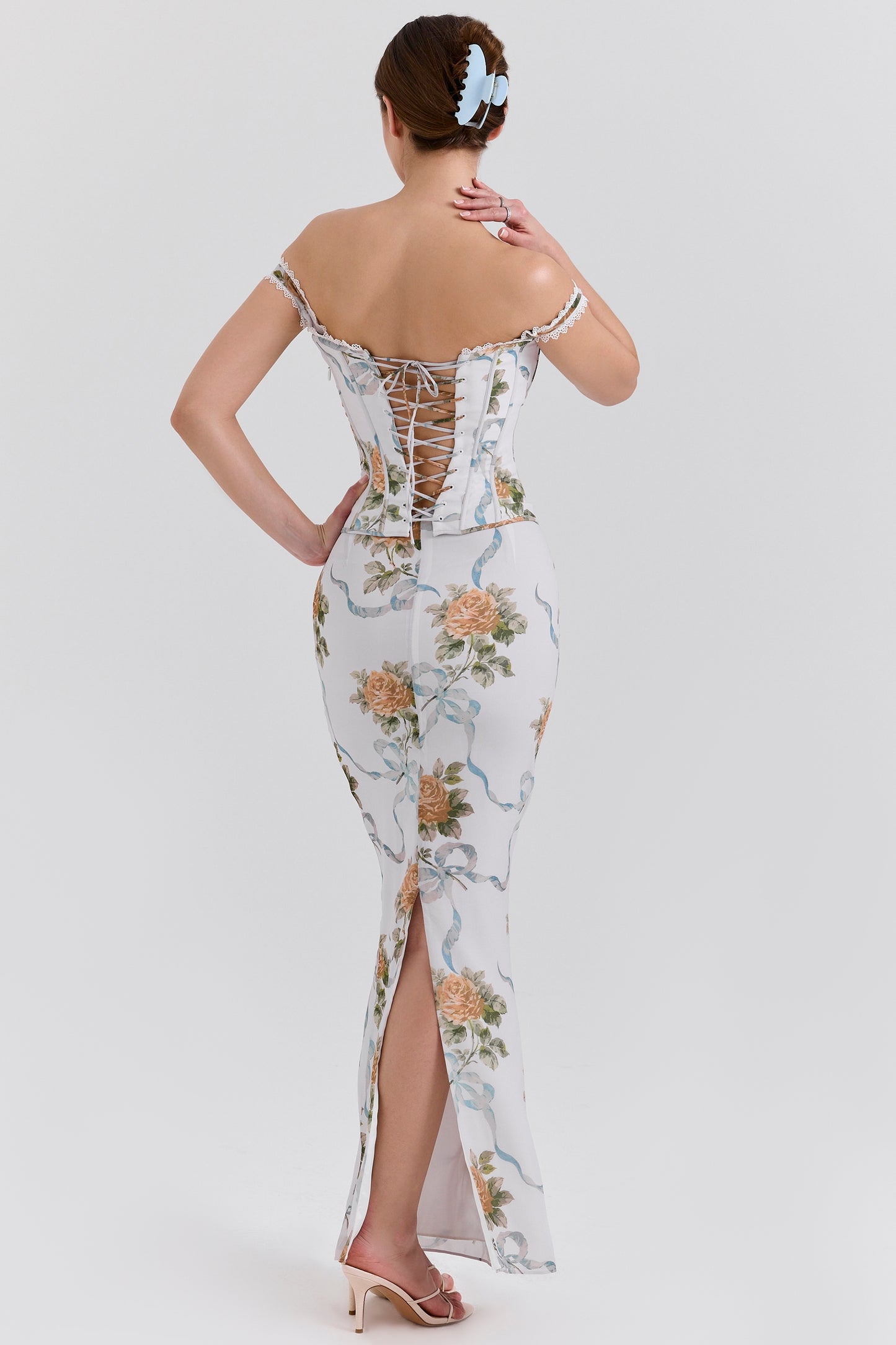 Fien™ | Maxi-jurk met Vintageprint en Korset