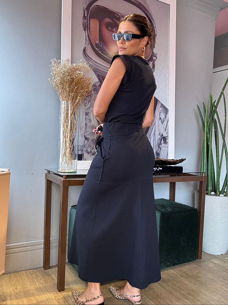 Jacqueline™ | Stijlvolle V-hals Top en Rok